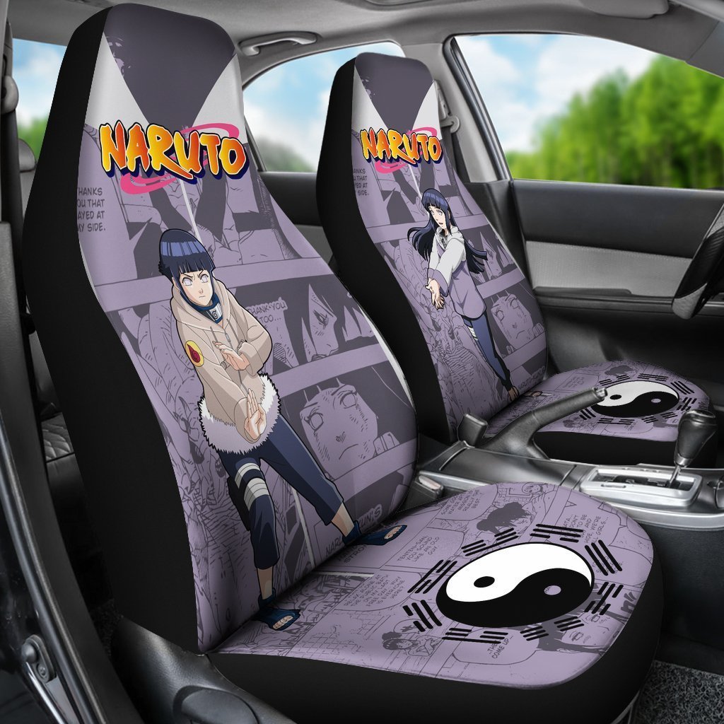 Hyuga Hinata Car Seat Covers Custom Manga Anime Car Interior Accessories - Gearcarcover - 3