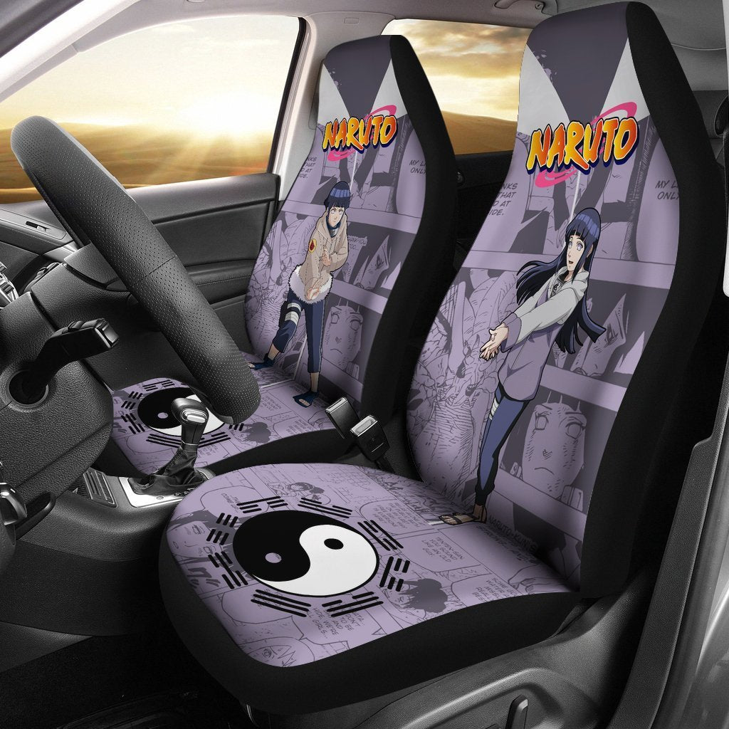 Hyuga Hinata Car Seat Covers Custom Manga Anime Car Interior Accessories - Gearcarcover - 1