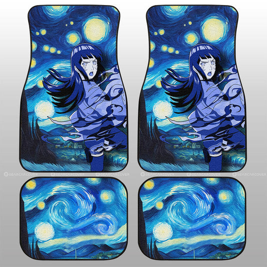 Hyuuga Hinata Car Floor Mats Custom Starry Night Styles - Gearcarcover - 1