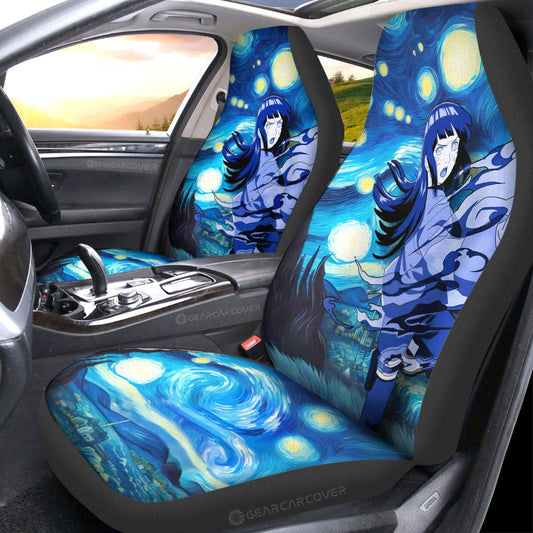 Hyuuga Hinata Car Seat Covers Custom Starry Night Styles - Gearcarcover - 1