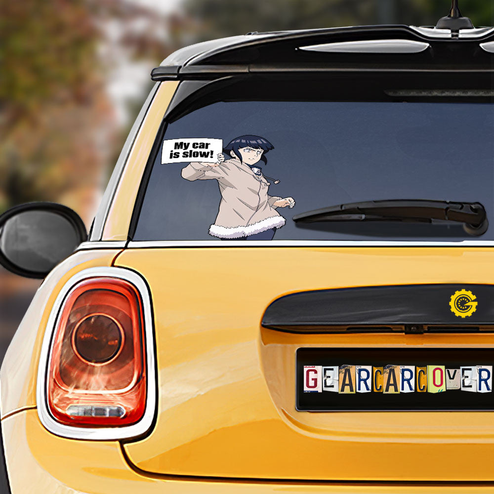 Hyuuga Hinata Car Sticker Custom My Car Is Slow Funny - Gearcarcover - 1