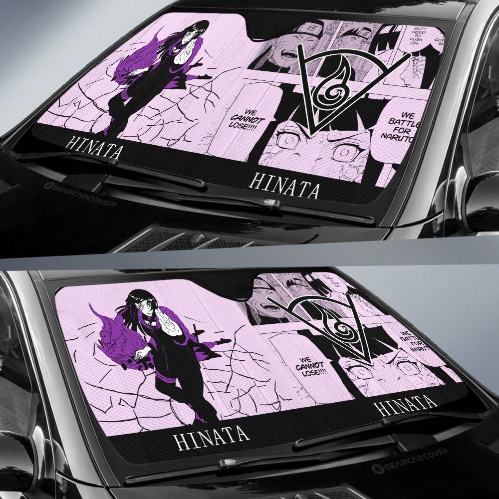 Hyuuga Hinata Car Sunshade Custom Anime Car Accessories Manga Color Style - Gearcarcover - 2