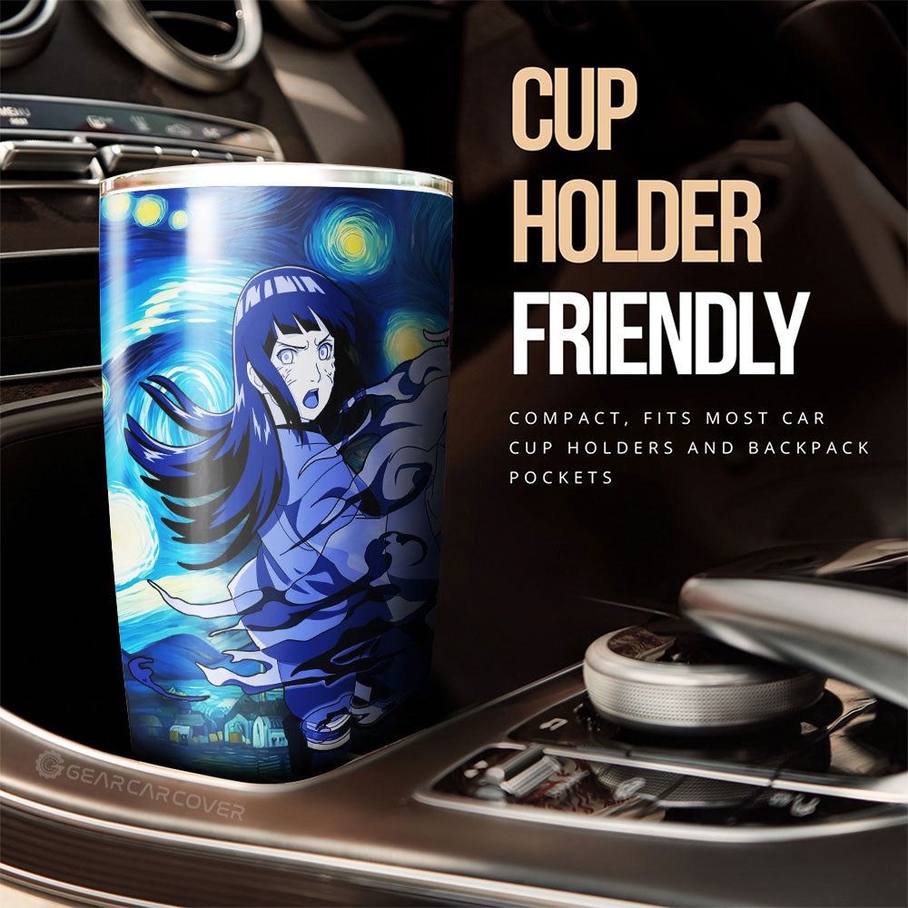 Hyuuga Hinata Tumbler Cup Custom Starry Night Styles - Gearcarcover - 3