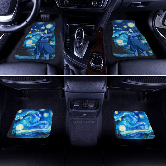 Hyuuga Neji Car Floor Mats Custom Starry Night Styles - Gearcarcover - 2