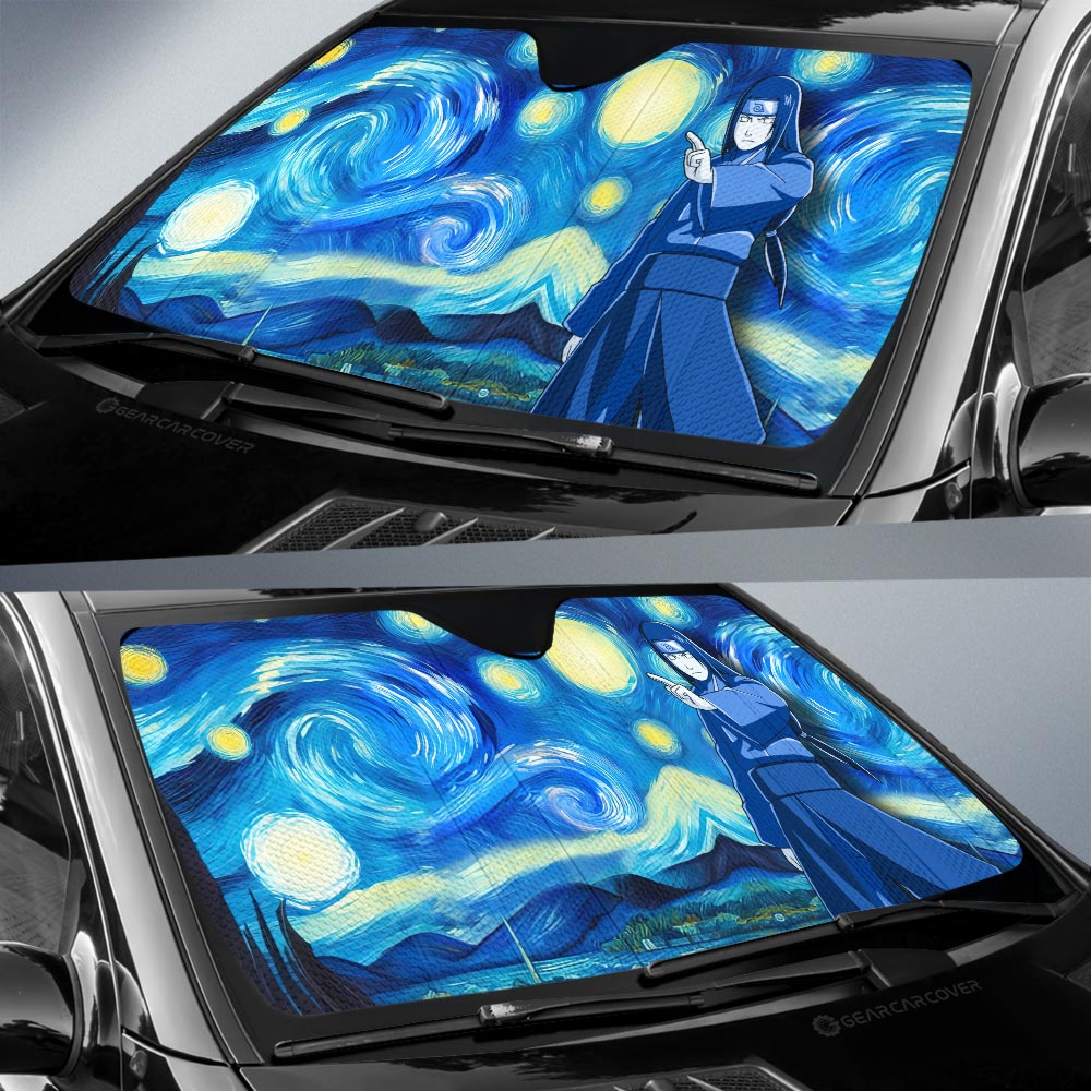 Hyuuga Neji Car Sunshade Custom Starry Night Styles - Gearcarcover - 2