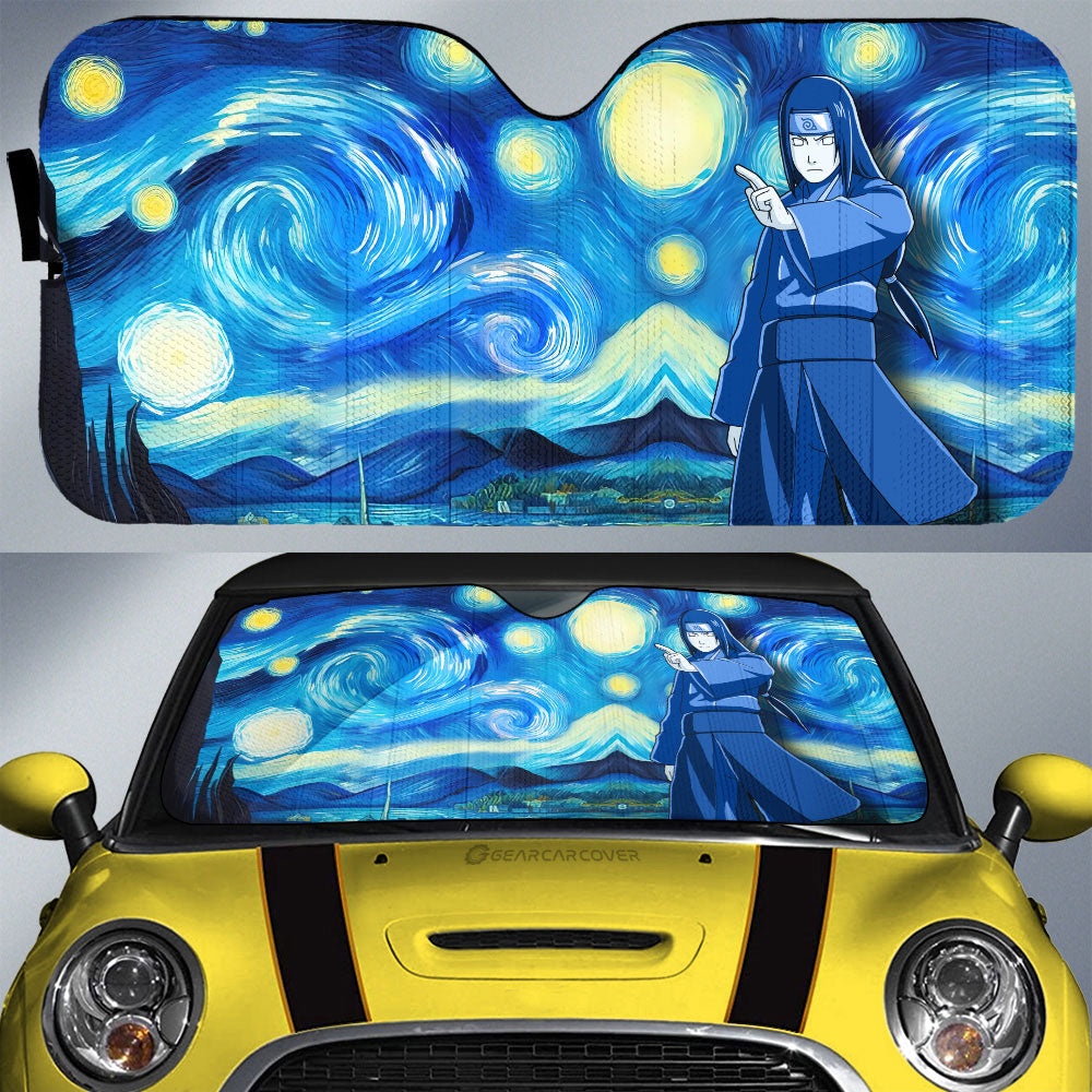 Hyuuga Neji Car Sunshade Custom Starry Night Styles - Gearcarcover - 1