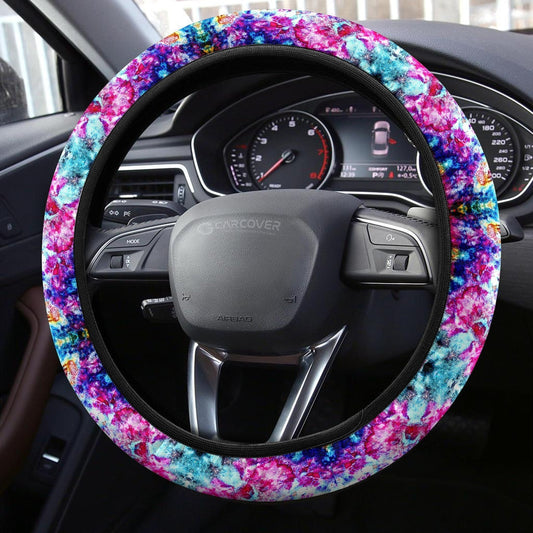 Ice Tie Dye Steering Wheel Covers Custom Hippie Tie Dye Hippie Car Accessories - Gearcarcover - 2