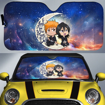 Ichigo And Rukia Car Sunshade Custom Car Accessories - Gearcarcover - 1