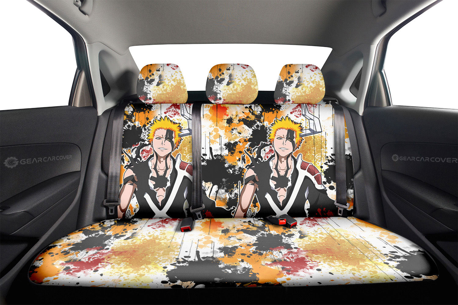 Ichigo Kurosaki Car Back Seat Covers Custom Car Accessories - Gearcarcover - 2