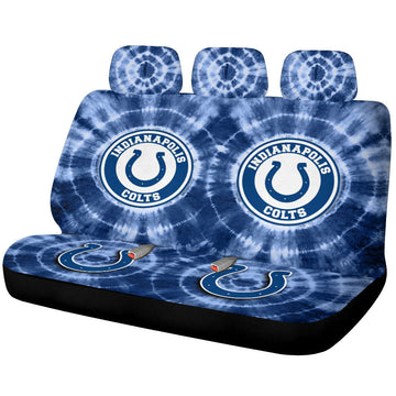 Indianapolis Colts Car Back Seat Covers Custom Tie Dye Car Accessories - Gearcarcover - 1