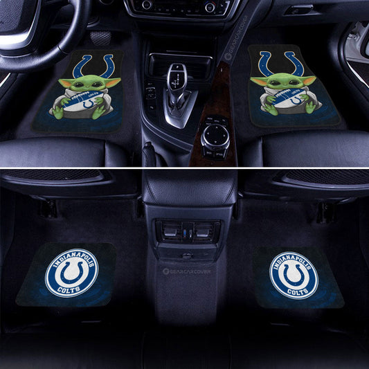 Indianapolis Colts Car Floor Mats Baby Yoda Car Accessories For Fan - Gearcarcover - 2