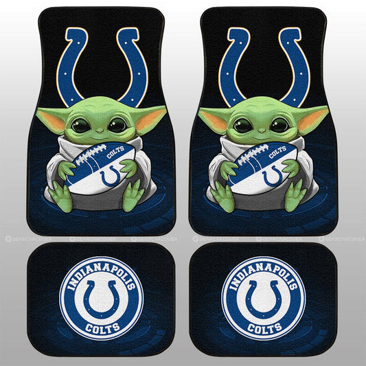 Indianapolis Colts Car Floor Mats Baby Yoda Car Accessories For Fan - Gearcarcover - 1