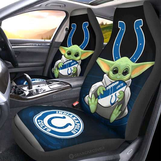 Indianapolis Colts Car Seat Covers Baby Yoda Car Accessories For Fan - Gearcarcover - 1
