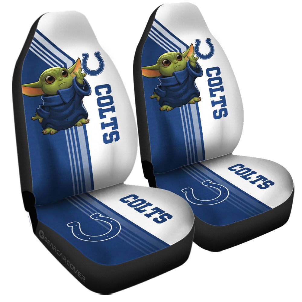 Indianapolis Colts Car Seat Covers Baby Yoda Car Accessories - Gearcarcover - 3