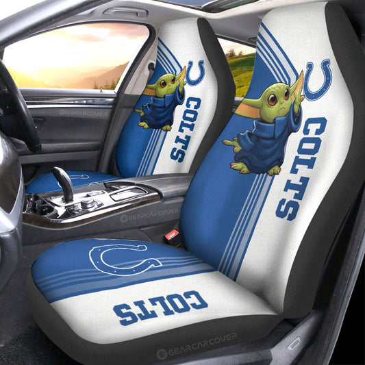 Indianapolis Colts Car Seat Covers Baby Yoda Car Accessories - Gearcarcover - 1