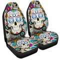 Indianapolis Colts Car Seat Covers Custom Sugar Skull Car Accessories - Gearcarcover - 3