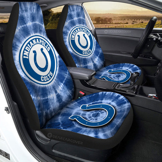 Indianapolis Colts Car Seat Covers Custom Tie Dye Car Accessories - Gearcarcover - 2