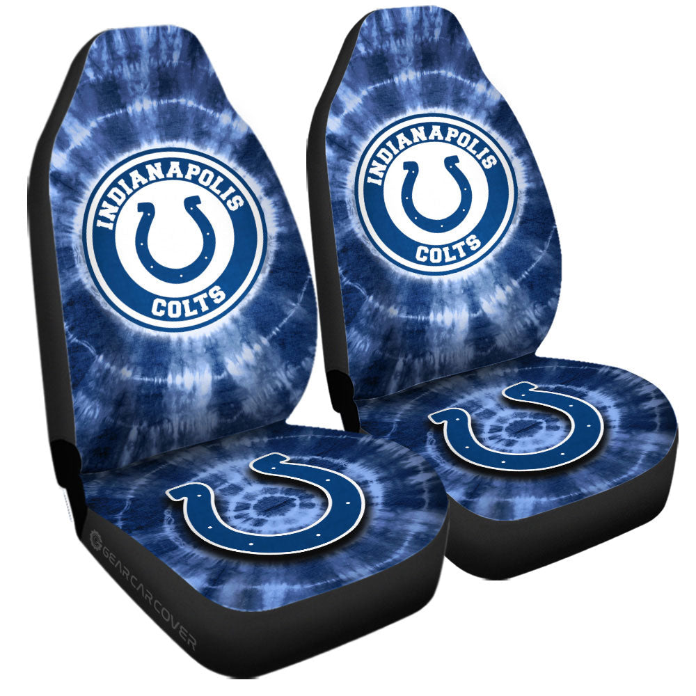 Indianapolis Colts Car Seat Covers Custom Tie Dye Car Accessories - Gearcarcover - 3