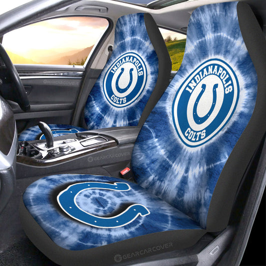 Indianapolis Colts Car Seat Covers Custom Tie Dye Car Accessories - Gearcarcover - 1