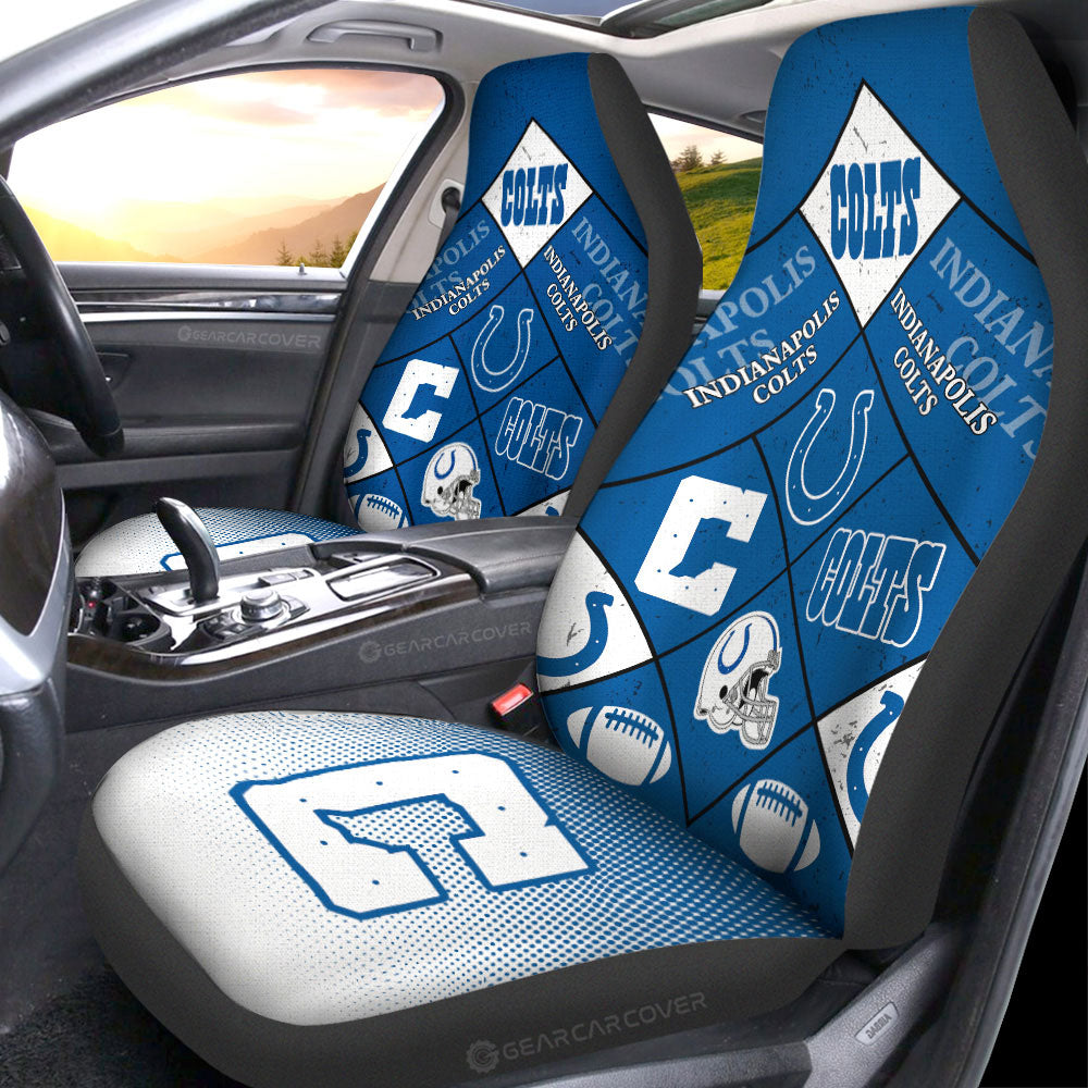 Indianapolis Colts Car Seat Covers Sporty Team Collection - Gearcarcover - 1