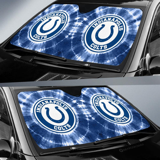 Indianapolis Colts Car Sunshade Custom Tie Dye Car Accessories - Gearcarcover - 2