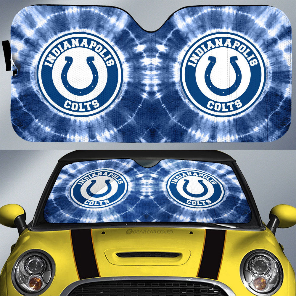 Indianapolis Colts Car Sunshade Custom Tie Dye Car Accessories - Gearcarcover - 1
