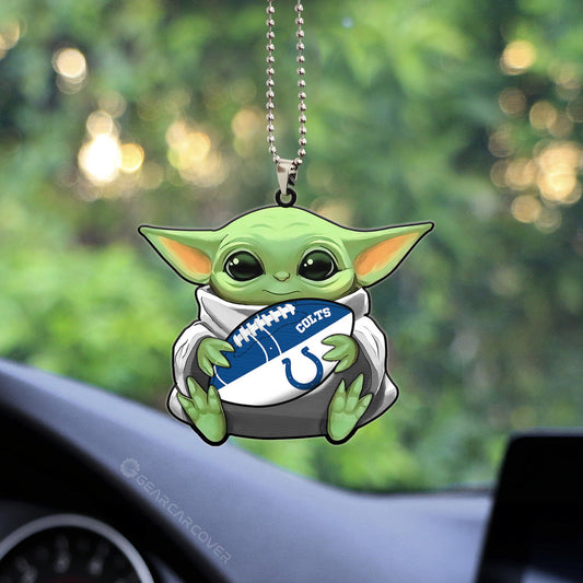 Indianapolis Colts Ornament Baby Yoda Car Accessories - Gearcarcover - 2