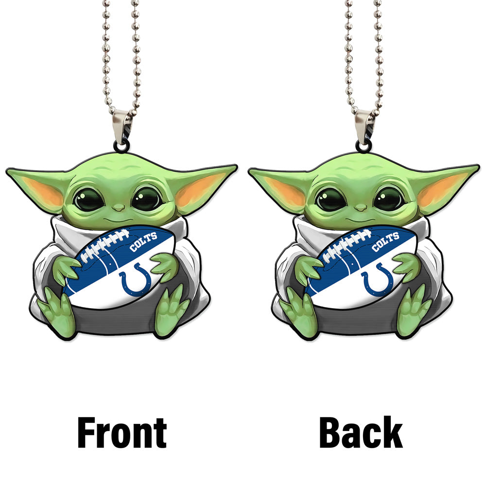 Indianapolis Colts Ornament Baby Yoda Car Accessories - Gearcarcover - 4