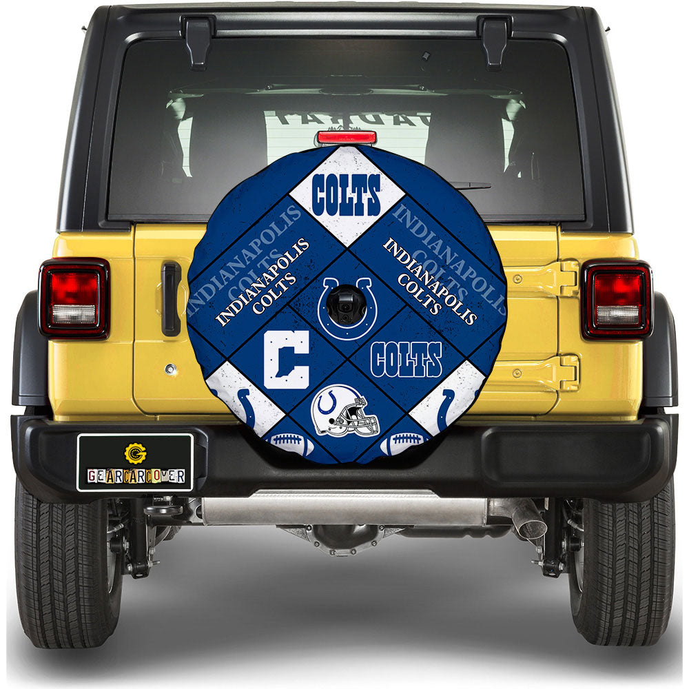 Indianapolis Colts Spare Tire Covers Camera Hole Sporty Team Collection - Gearcarcover - 1
