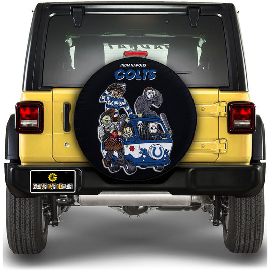 Indianapolis Colts Spare Tire Covers Horror Characters Car Accessories - Gearcarcover - 1