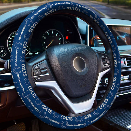 Indianapolis Colts Steering Wheel Cover Sporty Team Collection - Gearcarcover - 1