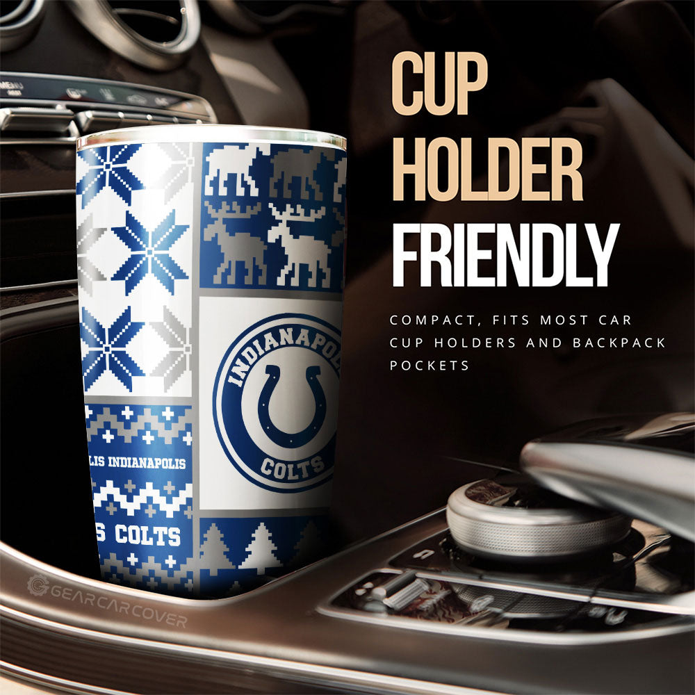 Indianapolis Colts Tumbler Cup Custom Ugly Style Car Accessories - Gearcarcover - 3