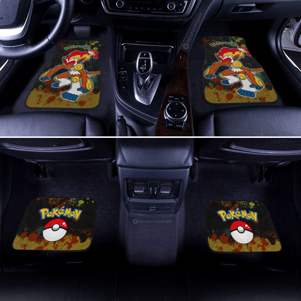 Infernape Car Floor Mats Custom Tie Dye Style Car Accessories - Gearcarcover - 3