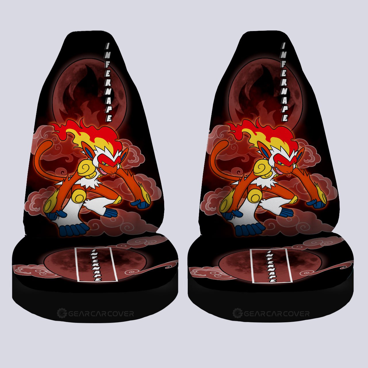 Infernape Car Seat Covers Custom Anime Car Accessories For Anime Fans - Gearcarcover - 4