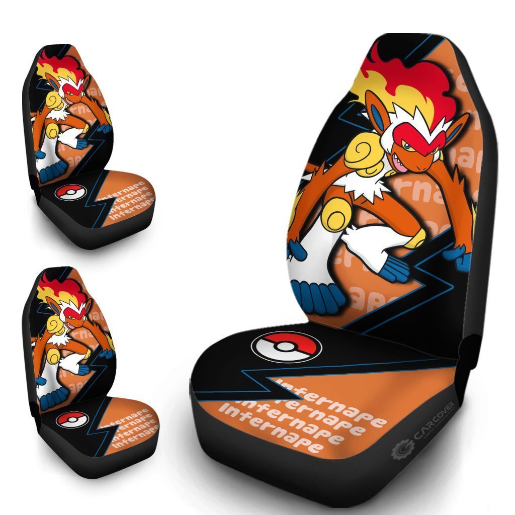 Infernape Car Seat Covers Custom Anime Car Accessories - Gearcarcover - 4