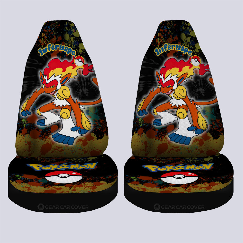 Infernape Car Seat Covers Custom Tie Dye Style Car Accessories - Gearcarcover - 4