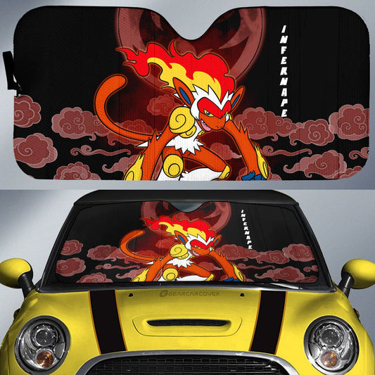 Infernape Car Sunshade Custom Anime Car Accessories For Anime Fans - Gearcarcover - 1