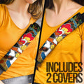 Infernape Seat Belt Covers Custom Tie Dye Style Anime Car Accessories - Gearcarcover - 3