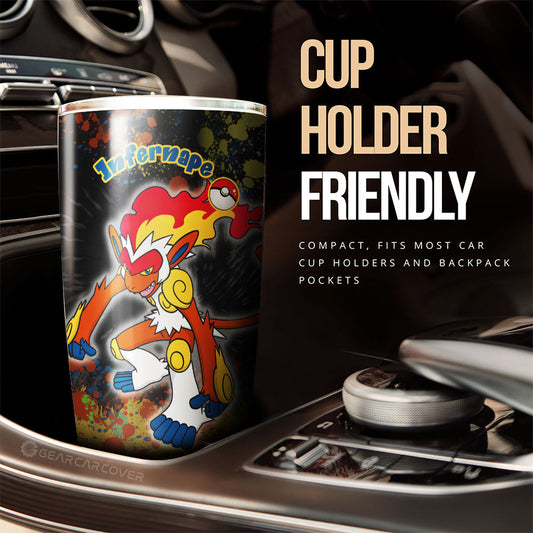 Infernape Tumbler Cup Custom Tie Dye Style Car Accessories - Gearcarcover - 2