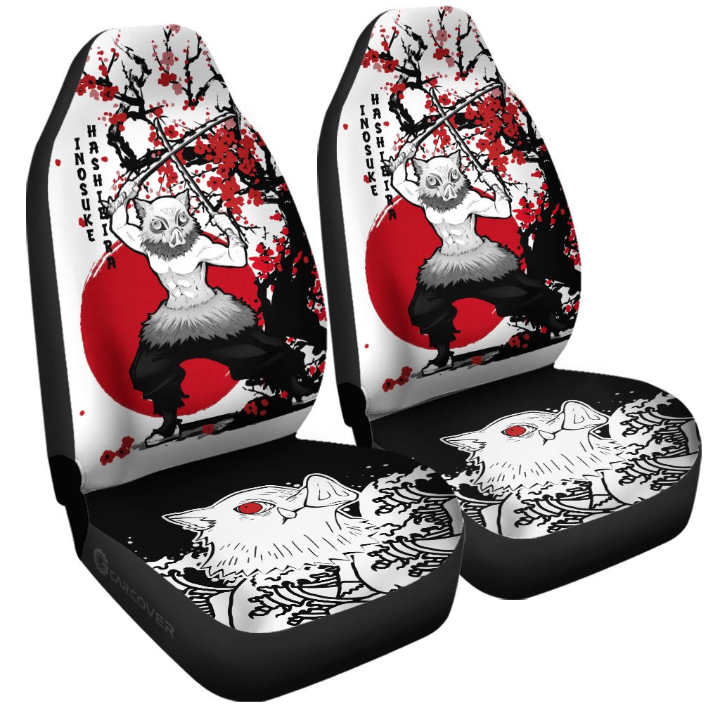 Inosuke Car Seat Covers Custom Japan Style Anime Demon Slayer Car Accessories - Gearcarcover - 3