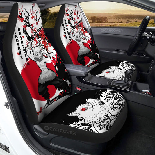 Inosuke Car Seat Covers Custom Japan Style Anime Demon Slayer Car Accessories - Gearcarcover - 1