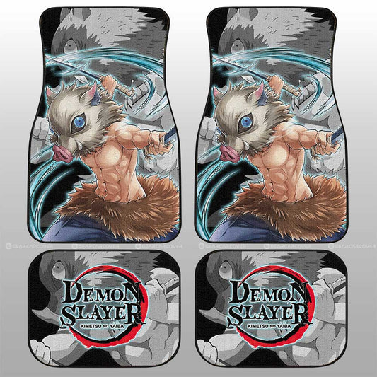 Inosuke Hashibira Car Floor Mats Custom Demon Slayer Anime Car Accessories - Gearcarcover - 1