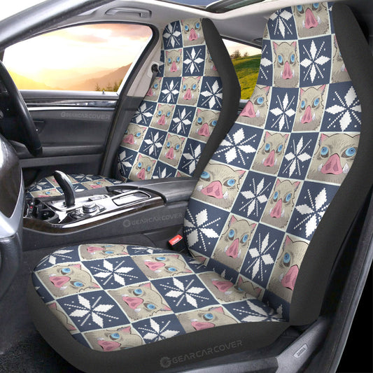 Inosuke Hashibira Car Seat Covers Custom Anime Car Accessories - Gearcarcover - 1