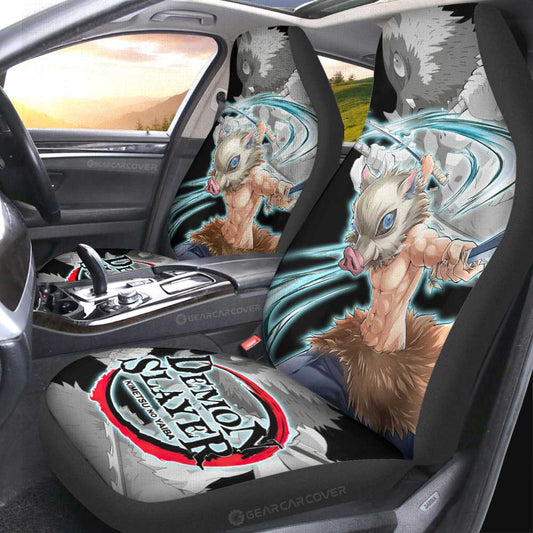 Inosuke Hashibira Car Seat Covers Custom Demon Slayer Anime Car Accessories - Gearcarcover - 1