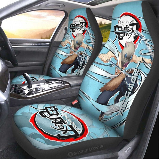 Inosuke Hashibira Car Seat Covers Custom Demon Slayer Anime Car Accessories - Gearcarcover - 1