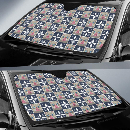 Inosuke Hashibira Car Sunshade Custom Anime Car Accessories - Gearcarcover - 2