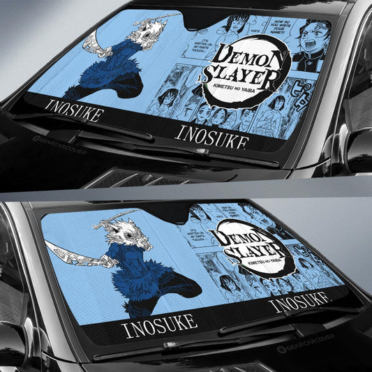 Inosuke Hashibira Car Sunshade Custom Car Accessories Manga Style - Gearcarcover - 2