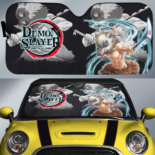 Inosuke Hashibira Car Sunshade Custom Demon Slayer Anime Car Accessories - Gearcarcover - 1
