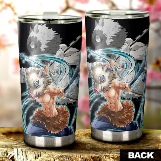 Inosuke Hashibira Tumbler Cup Custom Demon Slayer Anime Car Accessories - Gearcarcover - 2