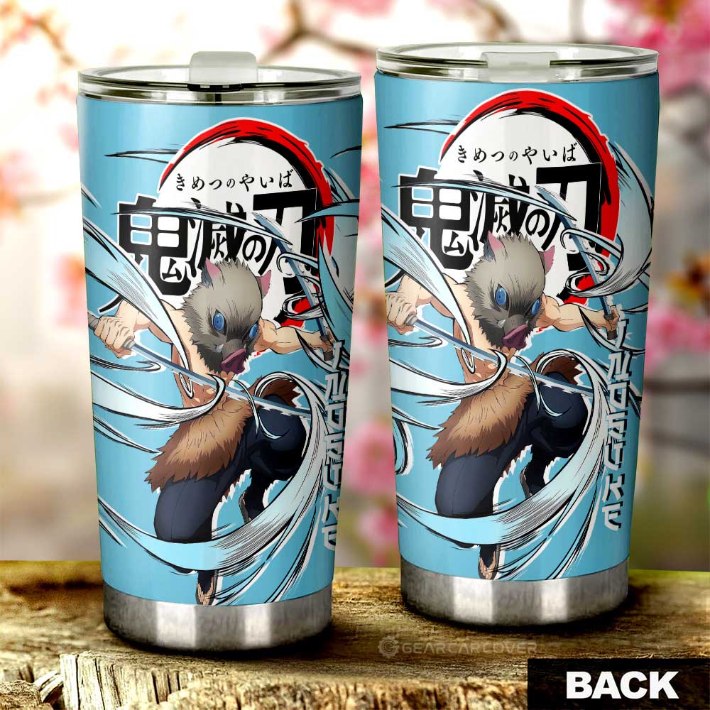 Inosuke Hashibira Tumbler Cup Custom Demon Slayer Anime Car Accessories - Gearcarcover - 2